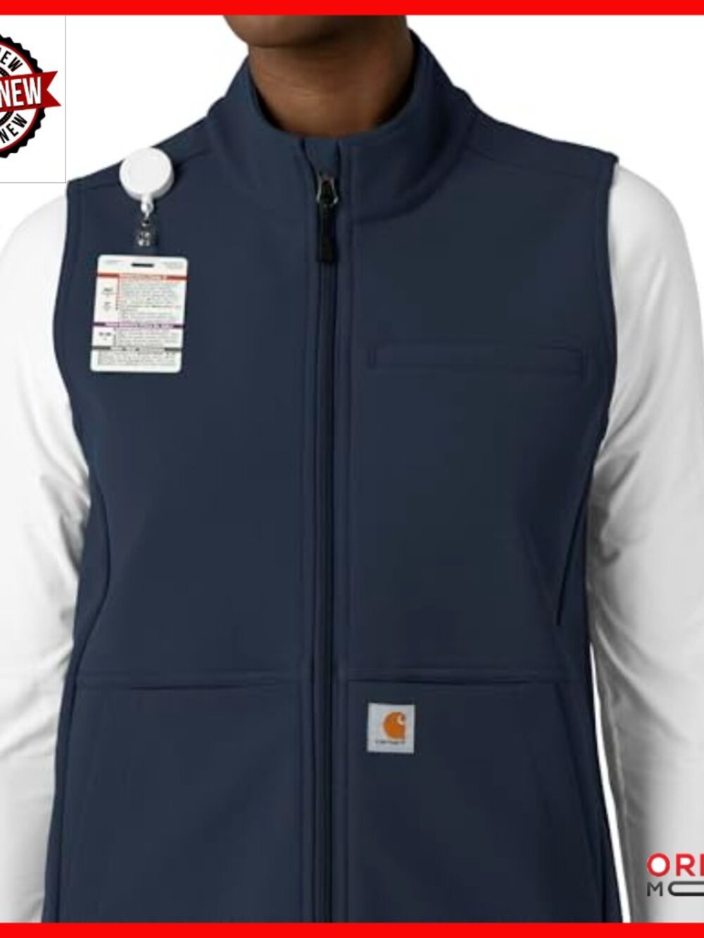 Fleece Vest Modern Fit Sleeveless Aviator Style 4-Pocket Design - Picture 4 of 7